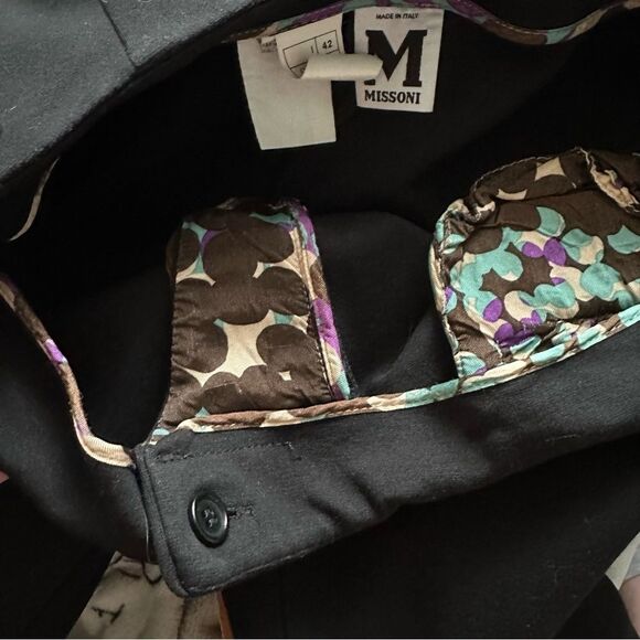 Missoni Black Work Pants Size 6 Sophisticated Minimalist Work Office Luxury - Picture 9 of 13